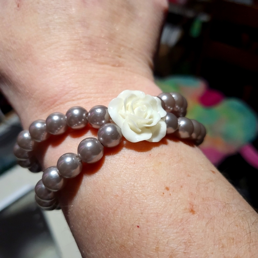 Paparazzi Double Bracelet with Rosette